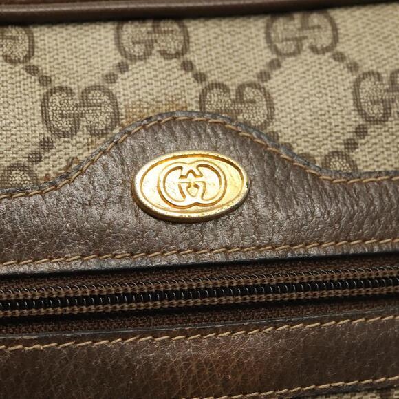 GUCCI GG Supreme Web Sherry Line Shoulder Bag Pvc Beige Gold Red - Picture 16 of 16